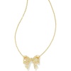 image:imageKendra Scott Krista Bow Short Pendant Necklace Fashion Jewelry for WomenGOLD  WHITE MIX