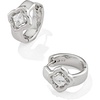 image:imageKendra Scott Mallory Crystal Huggie EarringsSILVER WHITE CZ