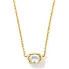 image:imageKendra Scott Marisa 18k Yellow Gold Oval Solitaire Pendant NecklaceAQUAMARINE