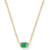 image:imageKendra Scott Mini Elisa 14k GoldPlated Satellite Short Pendant Necklace Fashion Jewelry for WomenGOLD  EMERALD CATS EYE