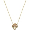 image:imageKendra Scott Mushroom Short Pendant Necklace 14k GoldPlated Brass Brown Mix