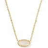 image:imageKendra Scott Tiger Striped Elisa Short Pendant NecklaceGOLD  NATURAL MOTHER OF PEARL Tiger Striped