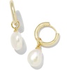 image:imageKendra Scott Willa Pearl Huggie Earrings in White Pearl Fashion Jewelry for WomenGOLD  WHITE PEARL