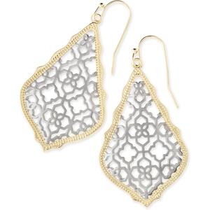 image:imageKendra Scott Addie Drop Earrings for Women in Filigree Fashion JewelryRHODIUM AND GOLDPLATED MIX
