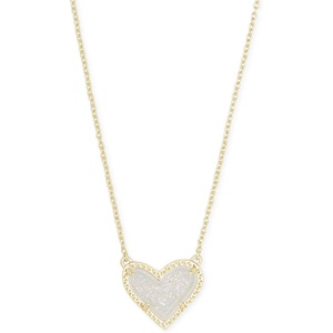image:imageKendra Scott Ari Heart Adjustable Length Pendant Necklace for Women Fashion JewelryGOLD  IRIDESCENT DRUSY