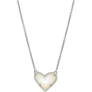 image:imageKendra Scott Ari Heart Adjustable Length Pendant Necklace for Women Fashion JewelryRHODIUM  IVORY MOTHER OF PEARL