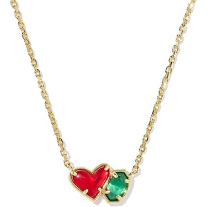 image:imageKendra Scott Ari Heart Emilie Pendant Necklace Fashion Jewelry for WomenGOLD  RED ILLUSION AND EMERALD CATS EYE