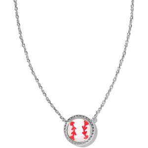 image:imageKendra Scott Baseball Short Pendant Necklace Fashion Jewelry for WomenRHODIUM