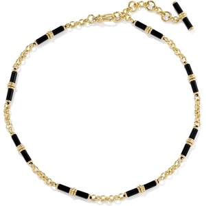image:imageKendra Scott Bree Beaded Link And Chain NecklaceGOLD BLACK AGATE