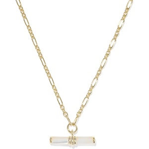 image:imageKendra Scott Bree Metal TBar Short Pendant NecklaceGOLD IVORY MOTHER OF PEARL