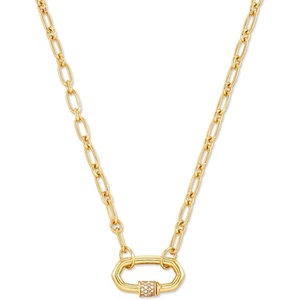 image:imageKendra Scott Bristol Link Necklace 18K Gold Vermeil DemiFine Jewelry for Women White Sapphire