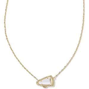image:imageKendra Scott Cheer Short Pendant Necklace Fashion Jewelry for WomenGOLD  WHITE MOTHER OF PEARL