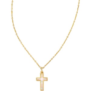 image:imageKendra Scott Cross Pendant Necklace for Women Fashion JewelryGOLD  WHITE OPAL