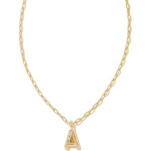 image:imageKendra Scott Crystal Letter Short Pendant Necklace Fashion Jewelry for WomenLetter A GOLDPLATED