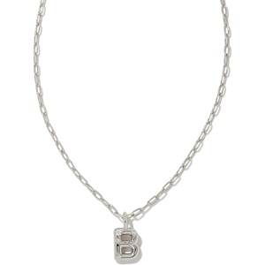 image:imageKendra Scott Crystal Letter Short Pendant Necklace Fashion Jewelry for WomenLetter B RHODIUMPLATED