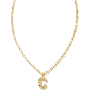image:imageKendra Scott Crystal Letter Short Pendant Necklace Fashion Jewelry for WomenLetter C GOLDPLATED