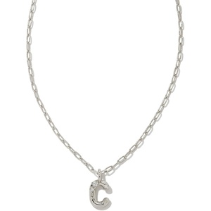 image:imageKendra Scott Crystal Letter Short Pendant Necklace Fashion Jewelry for WomenLetter C RHODIUMPLATED