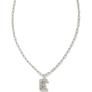 image:imageKendra Scott Crystal Letter Short Pendant Necklace Fashion Jewelry for WomenLetter E RHODIUMPLATED