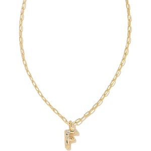 image:imageKendra Scott Crystal Letter Short Pendant Necklace Fashion Jewelry for WomenLetter F GOLDPLATED