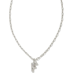 image:imageKendra Scott Crystal Letter Short Pendant Necklace Fashion Jewelry for WomenLetter F RHODIUMPLATED
