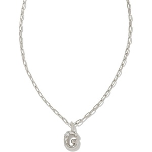 image:imageKendra Scott Crystal Letter Short Pendant Necklace Fashion Jewelry for WomenLetter G RHODIUMPLATED