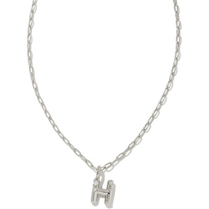 image:imageKendra Scott Crystal Letter Short Pendant Necklace Fashion Jewelry for WomenLetter H RHODIUMPLATED