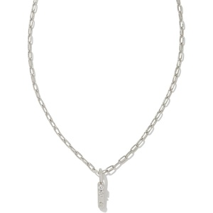 image:imageKendra Scott Crystal Letter Short Pendant Necklace Fashion Jewelry for WomenLetter I RHODIUMPLATED
