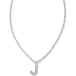 image:imageKendra Scott Crystal Letter Short Pendant Necklace Fashion Jewelry for WomenLetter J RHODIUMPLATED