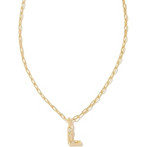 image:imageKendra Scott Crystal Letter Short Pendant Necklace Fashion Jewelry for WomenLetter L GOLDPLATED