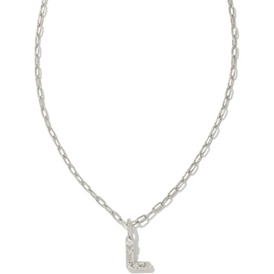 image:imageKendra Scott Crystal Letter Short Pendant Necklace Fashion Jewelry for WomenLetter L RHODIUMPLATED