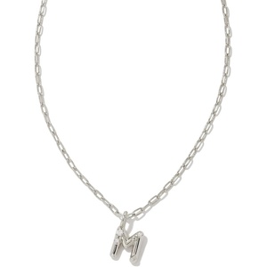 image:imageKendra Scott Crystal Letter Short Pendant Necklace Fashion Jewelry for WomenLetter M RHODIUMPLATED