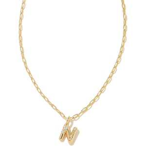 image:imageKendra Scott Crystal Letter Short Pendant Necklace Fashion Jewelry for WomenLetter N GOLDPLATED
