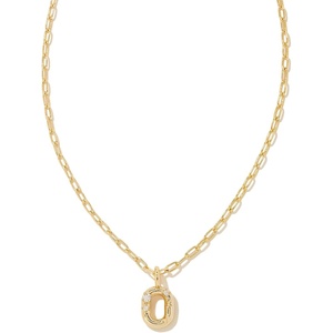 image:imageKendra Scott Crystal Letter Short Pendant Necklace Fashion Jewelry for WomenLetter O GOLDPLATED