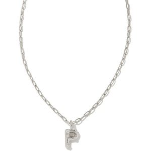 image:imageKendra Scott Crystal Letter Short Pendant Necklace Fashion Jewelry for WomenLetter P RHODIUMPLATED