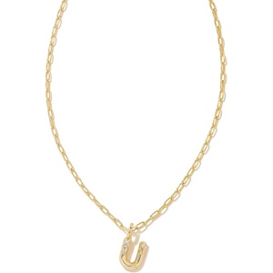 image:imageKendra Scott Crystal Letter Short Pendant Necklace Fashion Jewelry for WomenLetter U GOLDPLATED