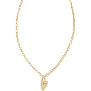 image:imageKendra Scott Crystal Letter Short Pendant Necklace Fashion Jewelry for WomenLetter V GOLDPLATED