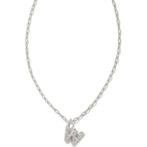 image:imageKendra Scott Crystal Letter Short Pendant Necklace Fashion Jewelry for WomenLetter W RHODIUMPLATED