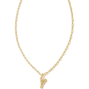 image:imageKendra Scott Crystal Letter Short Pendant Necklace Fashion Jewelry for WomenLetter Y GOLDPLATED