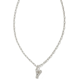 image:imageKendra Scott Crystal Letter Short Pendant Necklace Fashion Jewelry for WomenLetter Y RHODIUMPLATED