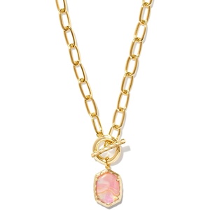 image:imageKendra Scott Daphne Link Chain Necklace Fashion Jewelry for WomenGold  Pink Iridescent Abalone