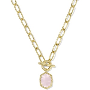 image:imageKendra Scott Daphne Link Chain Necklace Fashion Jewelry for WomenGold  Rose Quartz