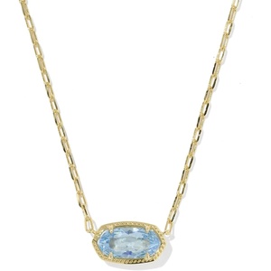image:imageKendra Scott Elisa Luxe Pendant Necklace Fashion Jewelry for WomenGOLDLIGHT BLUE CUBIC ZIRCONIA