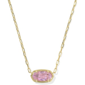 image:imageKendra Scott Elisa Luxe Pendant Necklace Fashion Jewelry for WomenGOLDLIGHT PINK CUBIC ZIRCONIA