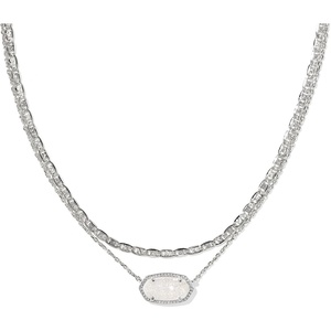 image:imageKendra Scott Elisa Multi Strand Necklace for Women Fashion JewelryRHODIUM  IRIDESCENT DRUSY