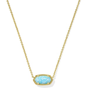 image:imageKendra Scott Elisa Pendant Necklace for Women Fashion Jewelry GoldPlated Brass Light Teal Kyocera Opal