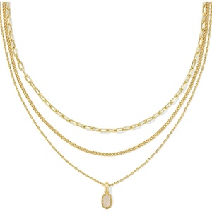 image:imageKendra Scott Elisa Triple Strand Necklace Fashion Jewelry for WomenIRIDESCENT DRUSY