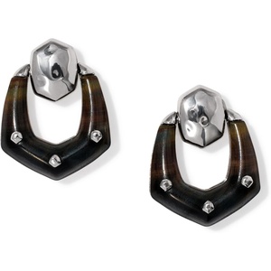 image:imageKendra Scott Embry Open Frame EarringsSILVER  DARK BROWN HAWKS EYE