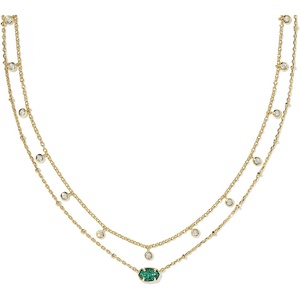 image:imageKendra Scott Emilie Crystal Multi Strand Necklace Fashion Jewelry for WomenGOLD  EMERALD DRUSY