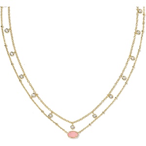 image:imageKendra Scott Emilie Crystal Multi Strand Necklace Fashion Jewelry for WomenGOLD  LIGHT PINK DRUSY