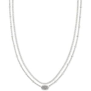 image:imageKendra Scott Emilie Multi Strand Necklace Fashion Jewelry for WomenRHODIUM PLATINUM DRUSY